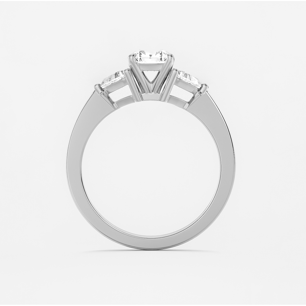 The Charlotte Ring - Lab Grown Diamond Trilogy Ring with Trillion Sides