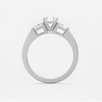 The Charlotte Ring - Lab Grown Diamond Trilogy Ring with Trillion Sides