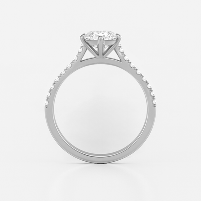 The Vivienne Ring – Cathedral-Set with Pavé Shoulders