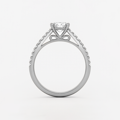 The June Ring - Accented Infinity-Inspired with Fine Pave Band