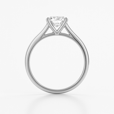 The Vicenza Ring - 4-Claw Cathedral Round Solitaire