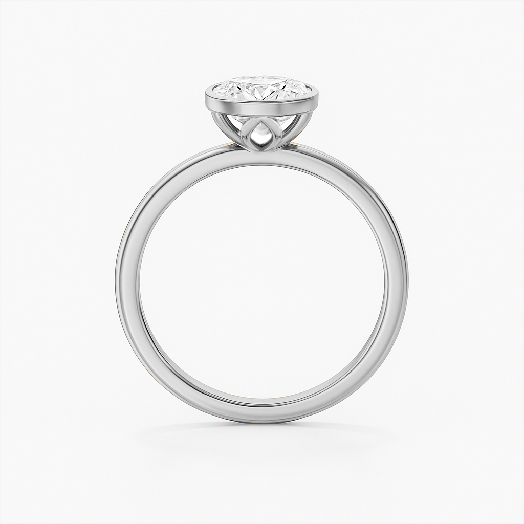 The Alicante Ring - Bezel Set Round Solitaire