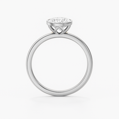 The Alicante Ring - Bezel Set Round Solitaire