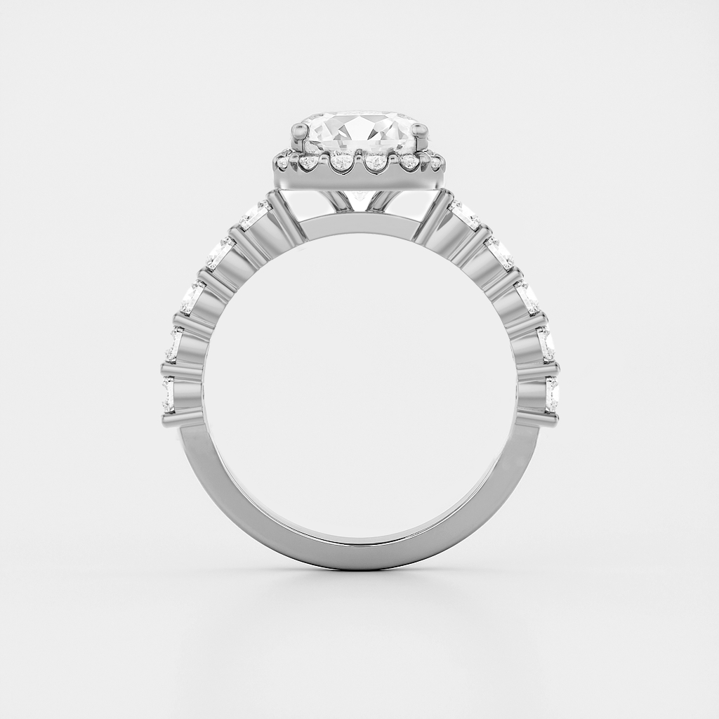 The Tara Ring – Cushion Halo Diamond Engagement Ring