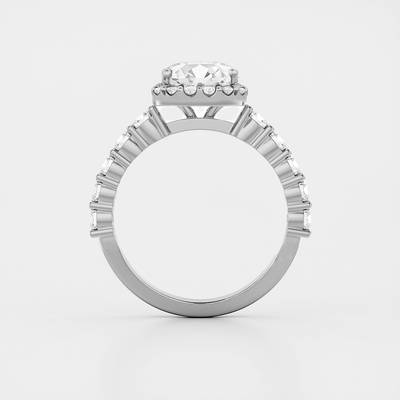 The Tara Ring – Cushion Halo Diamond Engagement Ring