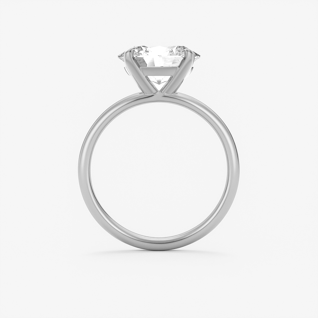 The London Ring - East West Set Oval Solitaire