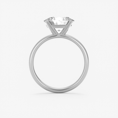 The London Ring - East West Set Oval Solitaire