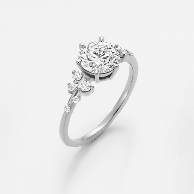 The Maria Ring -  Lab Grown Diamond with Round Brilliant Accents