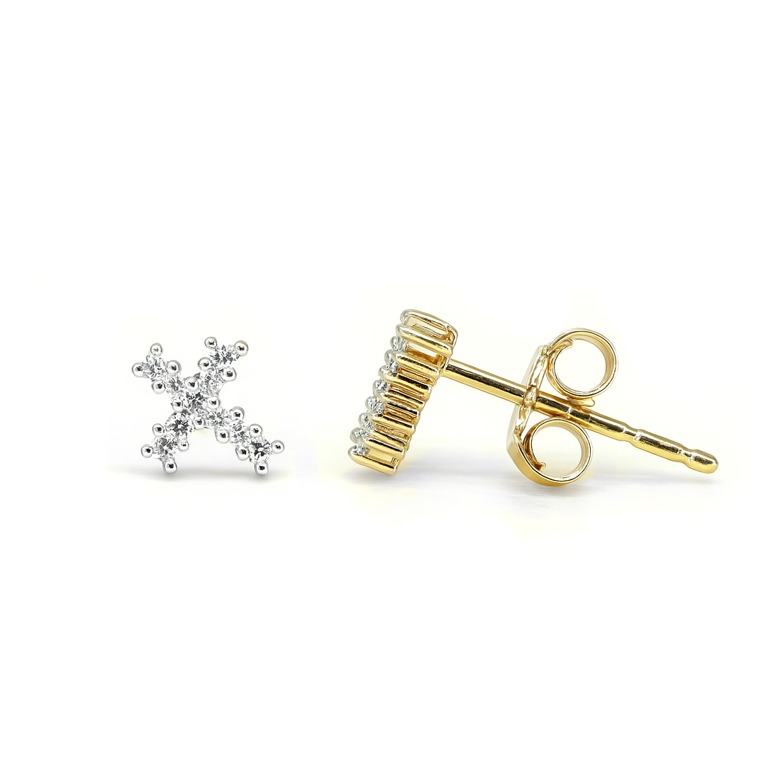 9K Yellow Gold 0.10ct Lab Grown Diamond Earrings