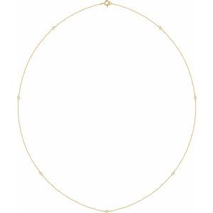 0.25CTW Lab-Grown Diamond 7-Station 60cm Necklace