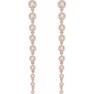 14K Rose Gold 2 CTW Lab-Grown Diamond Earrings