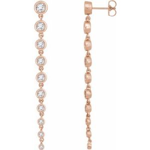 14K Rose Gold 2 CTW Lab-Grown Diamond Earrings