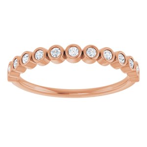 14K Rose 1/5 CTW Lab-Grown Diamond Anniversary Band