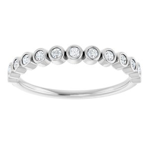 White Gold 1/6 CTW Natural Diamond Anniversary Band