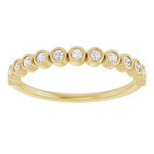 14K Yellow 1/5 CTW Lab-Grown Diamond Anniversary Band