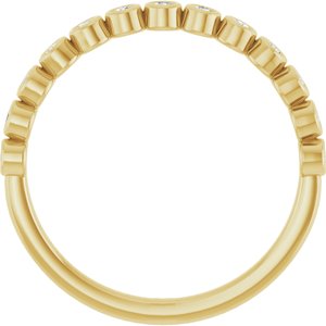 14K Yellow 1/5 CTW Lab-Grown Diamond Anniversary Band