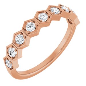 14K White, Yellow or Rose Gold 0.33CTW Lab-Grown Diamond Stackable Ring