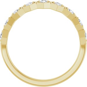 14K White, Yellow or Rose Gold 0.33CTW Lab-Grown Diamond Stackable Ring