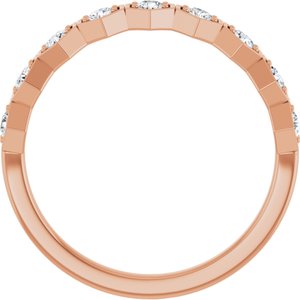 14K White, Yellow or Rose Gold 0.33CTW Lab-Grown Diamond Stackable Ring