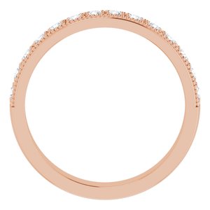 14K Rose 3/8 CTW Lab-Grown Diamond Anniversary Band