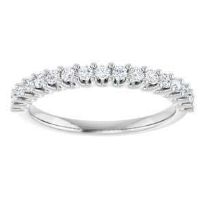 14K White 1/3 CTW Lab-Grown Diamond Anniversary Band