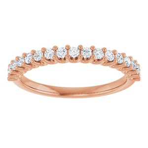 14K Rose 1/3 CTW Lab-Grown Diamond Anniversary Band