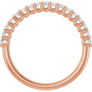 14K Rose 1/3 CTW Lab-Grown Diamond Anniversary Band