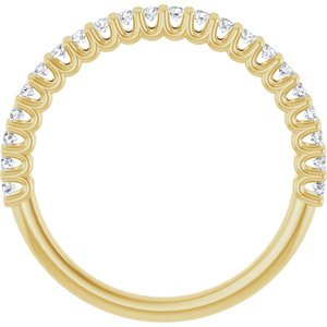 14K Yellow 1/3 CTW Lab-Grown Diamond Anniversary Band