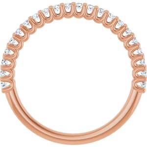 14K Rose 1/3 CTW Lab-Grown Diamond Anniversary Band