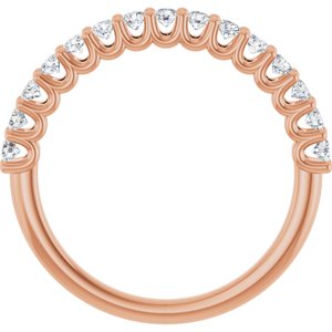 14K Rose 1/2 CTW Lab-Grown Diamond Anniversary Band