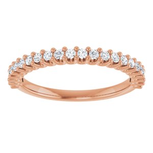 14K Rose 1/3 CTW Lab-Grown Diamond Anniversary Band