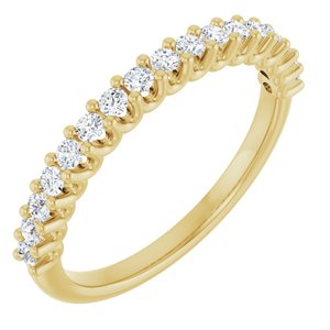 14K Yellow 1/3 CTW Lab-Grown Diamond Anniversary Band