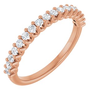 14K Rose 1/3 CTW Lab-Grown Diamond Anniversary Band