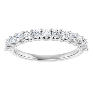 14K White 5/8 CTW Lab-Grown Diamond Anniversary Band