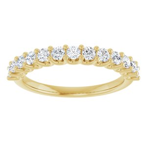 14K Yellow 5/8 CTW Lab-Grown Diamond Anniversary Band