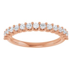 14K Rose 1/2 CTW Lab-Grown Diamond Anniversary Band