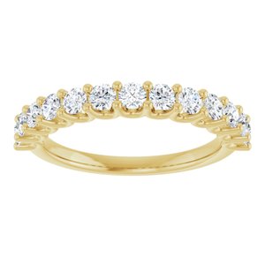 14K Yellow 9/10 CTW Lab-Grown Diamond Anniversary Band