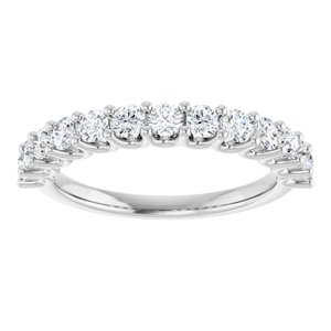 14K White 9/10 CTW Lab-Grown Diamond Anniversary Band