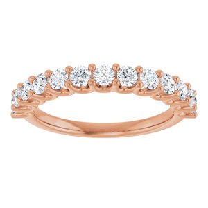 14K Rose 9/10 CTW Lab-Grown Diamond Anniversary Band