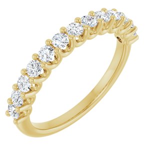 14K Yellow 5/8 CTW Lab-Grown Diamond Anniversary Band