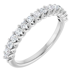 14K White 1/2 CTW Lab-Grown Diamond Anniversary Band