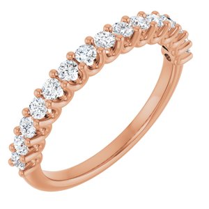 14K Rose 1/2 CTW Lab-Grown Diamond Anniversary Band