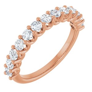 14K Rose 9/10 CTW Lab-Grown Diamond Anniversary Band