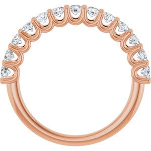 14K Rose 9/10 CTW Lab-Grown Diamond Anniversary Band