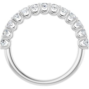 14K White 9/10 CTW Lab-Grown Diamond Anniversary Band