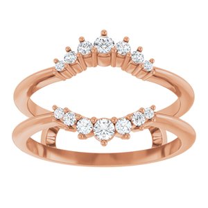 14K Rose 1/4 CTW Lab-Grown Diamond Ring Guard