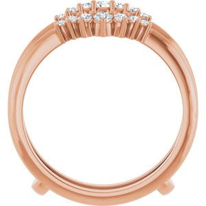 14K Rose 1/4 CTW Lab-Grown Diamond Ring Guard