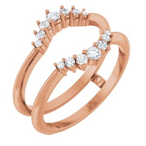 14K Rose 1/4 CTW Lab-Grown Diamond Ring Guard