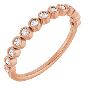 14K Rose 1/5 CTW Lab-Grown Diamond Anniversary Band