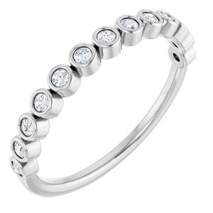 White Gold 1/6 CTW Natural Diamond Anniversary Band